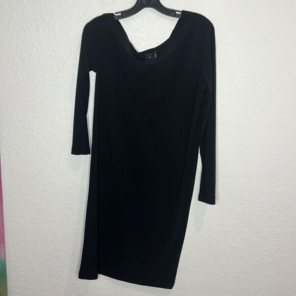 New  NORMA KAMALI Drop Shoulder Dress Black Small Revolve - Picture 2 of 13
